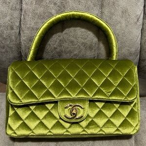 Green Velvet handbag set
